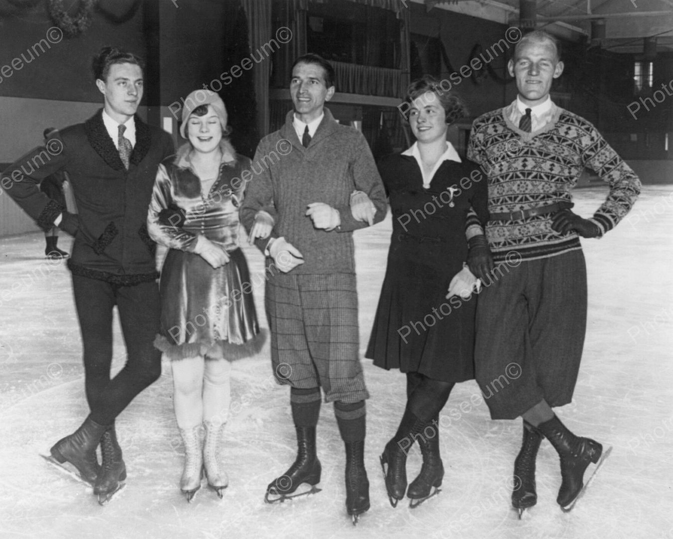 Figure Skating Champions Vintage 8x10 Reprint Of Old Photo Photoseeum